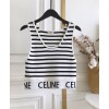 Celine Women's Striped Knitted Vest Black