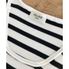 Celine Women's Striped Knitted Vest Black