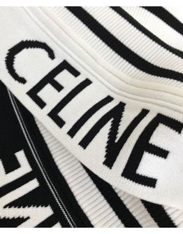 Celine Women's Striped Knitted Vest Black