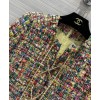 C-C Women's Colorful Tweed Dress Polychrome