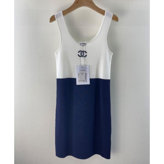 C-C Women's Color Block Dress White