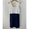C-C Women's Color Block Dress White