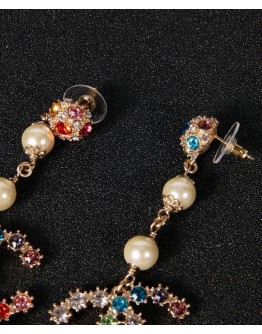 C-C Earrings AB1562 White