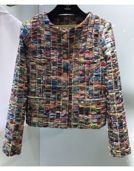C-C Women's Colorful Embroidered Jacket Polychrome