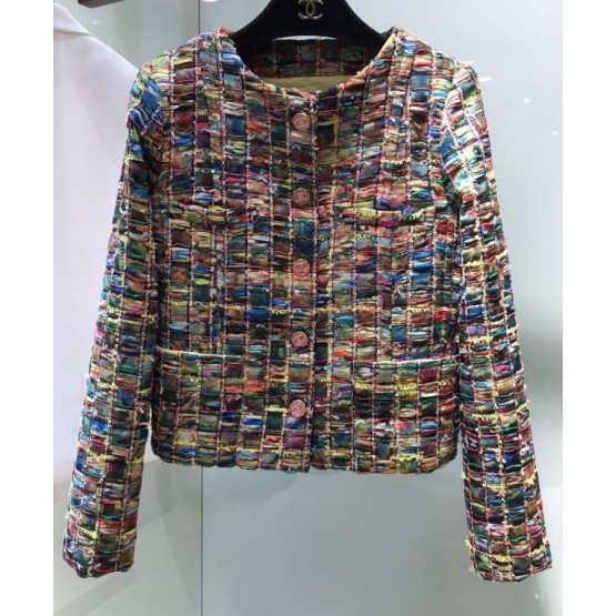 C-C Women's Colorful Embroidered Jacket Polychrome