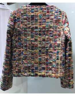 C-C Women's Colorful Embroidered Jacket Polychrome