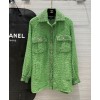 C-C Women's Tweed Coat Green