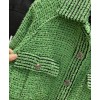 C-C Women's Tweed Coat Green