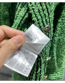 C-C Women's Tweed Coat Green