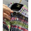 C-C Women's Color Block Tweed Jacket Polychrome
