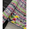 C-C Women's Color Block Tweed Jacket Polychrome