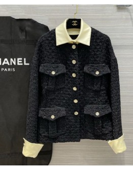 C-C Women's Tweed Coat Black