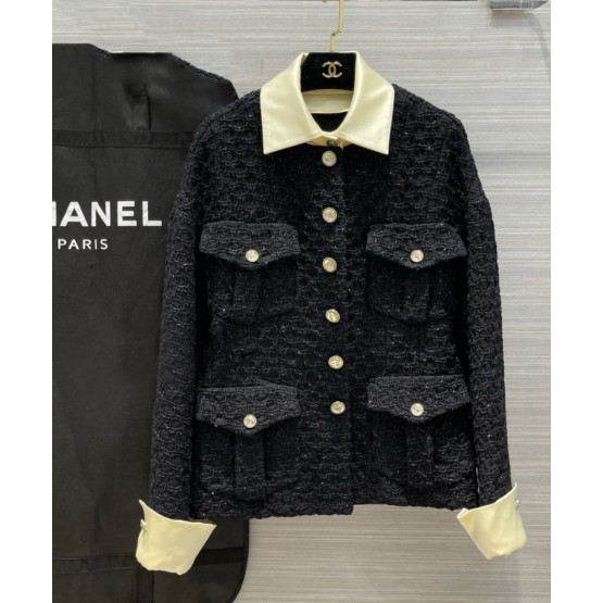 C-C Women's Tweed Coat Black