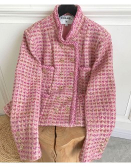 C-C Women's Tweed Jacket Pink