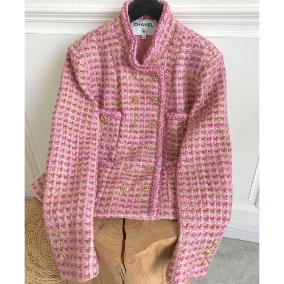 C-C Women's Tweed Jacket Pink