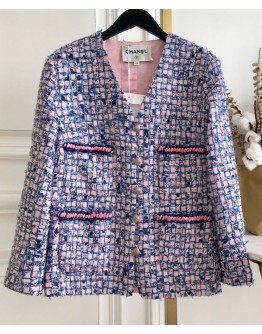 C-C Women's Tweed Jacket Purple