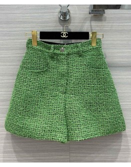 C-C Women's Tweed Shorts Green