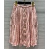 C-C Women's Tweed Striped Skirt Pink