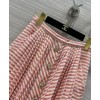 C-C Women's Tweed Striped Skirt Pink