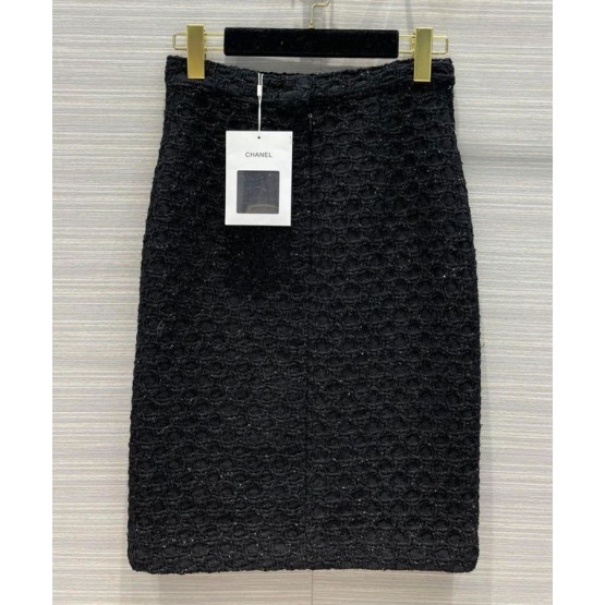 C-C Women's Tweed Skirt Black