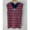 C-C Women's Color Block Knitted T-shirt Red