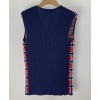 C-C Women's Color Block Knitted T-shirt Red