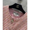 C-C Women's Tweed Vest Pink