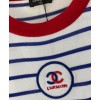 C-C Women's Striped Knitted T-shirt