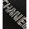 C-C Women's Embroidered Knitted T-shirt Black