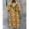 Fendi Women's Silk Print Dress Yellow