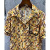 Fendi Women's Silk Print Dress Yellow