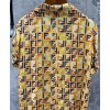 Fendi Women's Silk Print Dress Yellow