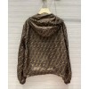 Fendi Men's Reversible Printed Jacket Coffee