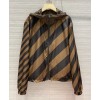 Fendi Men's Reversible Printed Jacket Coffee