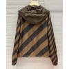 Fendi Men's Reversible Printed Jacket Coffee