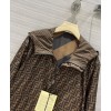 Fendi Men's Reversible Printed Jacket Coffee