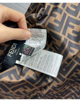 Fendi Men's Reversible Printed Jacket Coffee