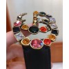 Gucci Leather belt with crystal Double G buckle 513183 Black