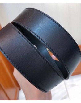 Gucci Leather belt with crystal Double G buckle 513183 Black
