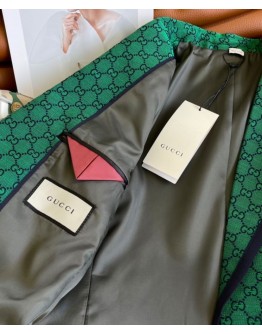 Gucci Women's GG Print Jacket Green
