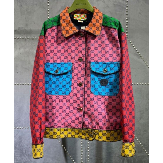 Gucci Women's Colorful Logo Jacket Polychrome