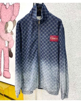 Gucci Women's Gradient Denim Jacket Blue