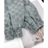 Gucci Women's Gradient Denim Jacket Blue