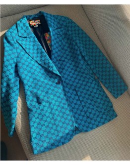 Gucci Women's Logo Printed Suit Light Blue