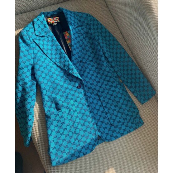 Gucci Women's Logo Printed Suit Light Blue