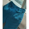 Gucci Women's Multicolor Logo Print Trousers Light Blue