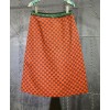 Gucci Women's Multicolor Logo Print Skirt Orange