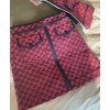 Gucci Women's Multicolor Logo Print Skirt Pink