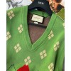 Gucci Women's Colorblock Knitted Vest Green