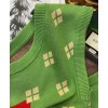 Gucci Women's Colorblock Knitted Vest Green
